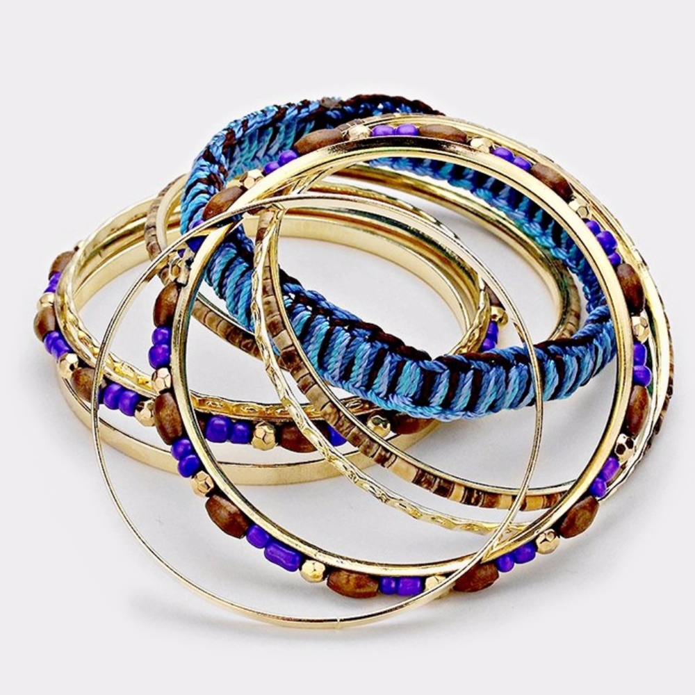 9 Layer Wooded Stack Bracelet - image 2